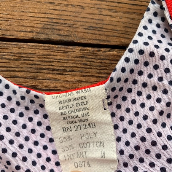 Vintage Baby Cowboy Hat Polka Dot One Piece - Picture 4 of 5